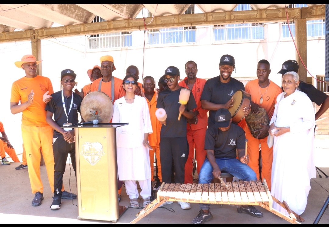 CIOOH making and Playing Marimba Music at the Prison services